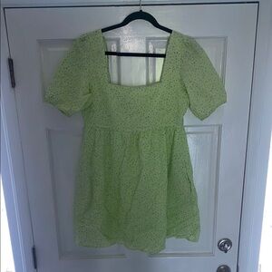 Light Green Floral Dress